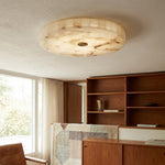 Load image into Gallery viewer, AlbaSphere Modern Round Ultra Thin Ceiling Lamp - Alabaster Contemporary Home Lighting