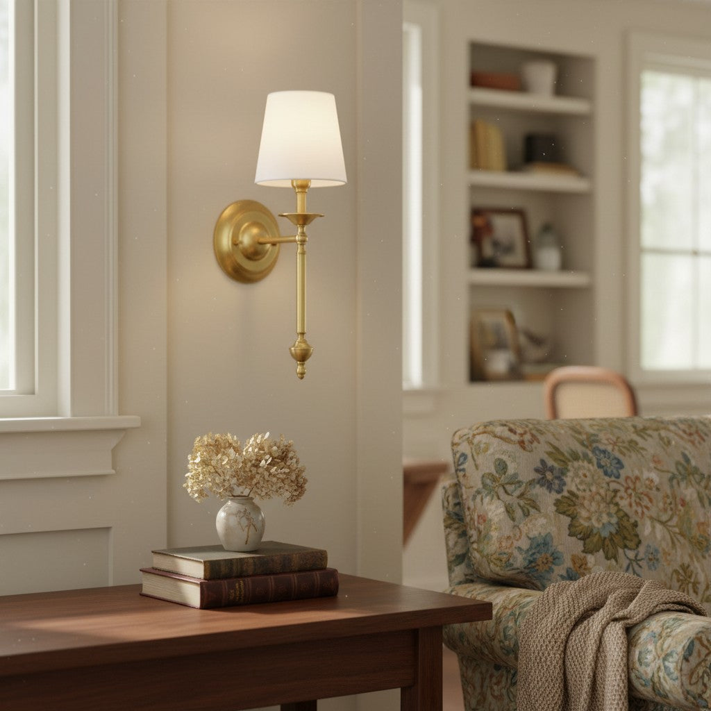 Arcuma Koperen Wandlamp – Elegante Wandkandelaar voor Traditionele en Overgangsinterieurs