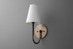 Load image into Gallery viewer, Curva Metal Collection Traditional Wall Light - Brass Finish with Shade
