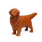 Carica l'immagine nella visualizzazione Galleria, Warm brown wood-tone golden retriever desk ornament full view