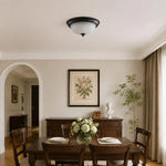 Cargar imagen en el visor de la Galería, Vintage flush mount ceiling light installed above a dining table