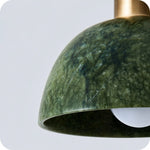 Cargar imagen en el visor de la Galería, Green jade brass ceiling light detail 01