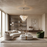 Load image into Gallery viewer, Lumvey Glass Round Chandelier - Elegant Pendant Light for Dining Room and Living Room