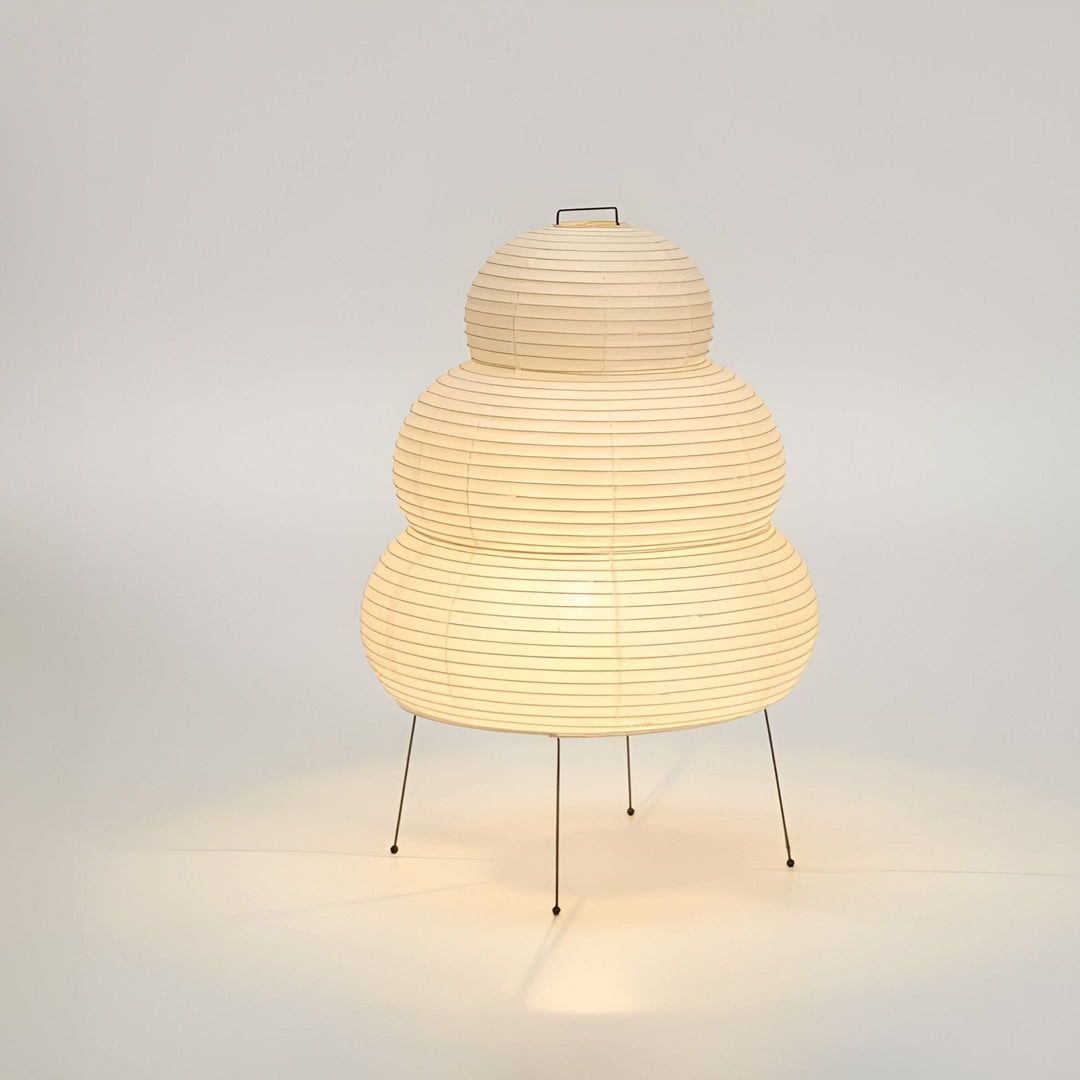 Japanische Wabi Sabi weiße Reispapier Tischlampe