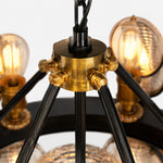 Carica l'immagine nella visualizzazione Galleria, Black metal chandelier frame detail
