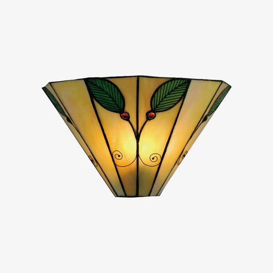 Aplique de Pared TiffStar con Motivo de Hoja Art Nouveau - Iluminación de Ambiente Vintage para Pasillo y Sala