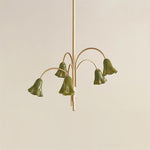 Load image into Gallery viewer, Bellina Modern Romantic Chandelier - Botanical Lily Design with Glass Flowers
