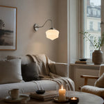 Cargar imagen en el visor de la Galería, Vintage Opal Glass Wall Sconce