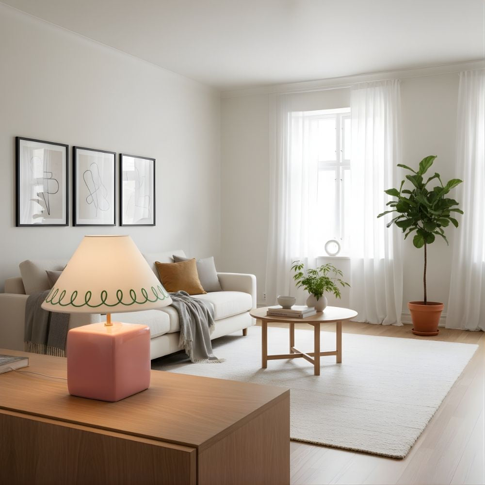 Aeva Ceramiczna lampa stołowa - Nowoczesny design Grace z zabawnym polskim akcentem