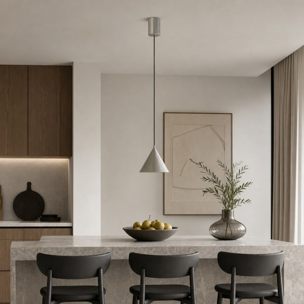 Veridia Minimalist Adjustable Pendant Light - Aluminum Hanging Lamp for Bedroom and Bedside