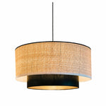 Cargar imagen en el visor de la Galería, Natural Wabi Sabi Raffia Grass Pendant Light for Dining Room