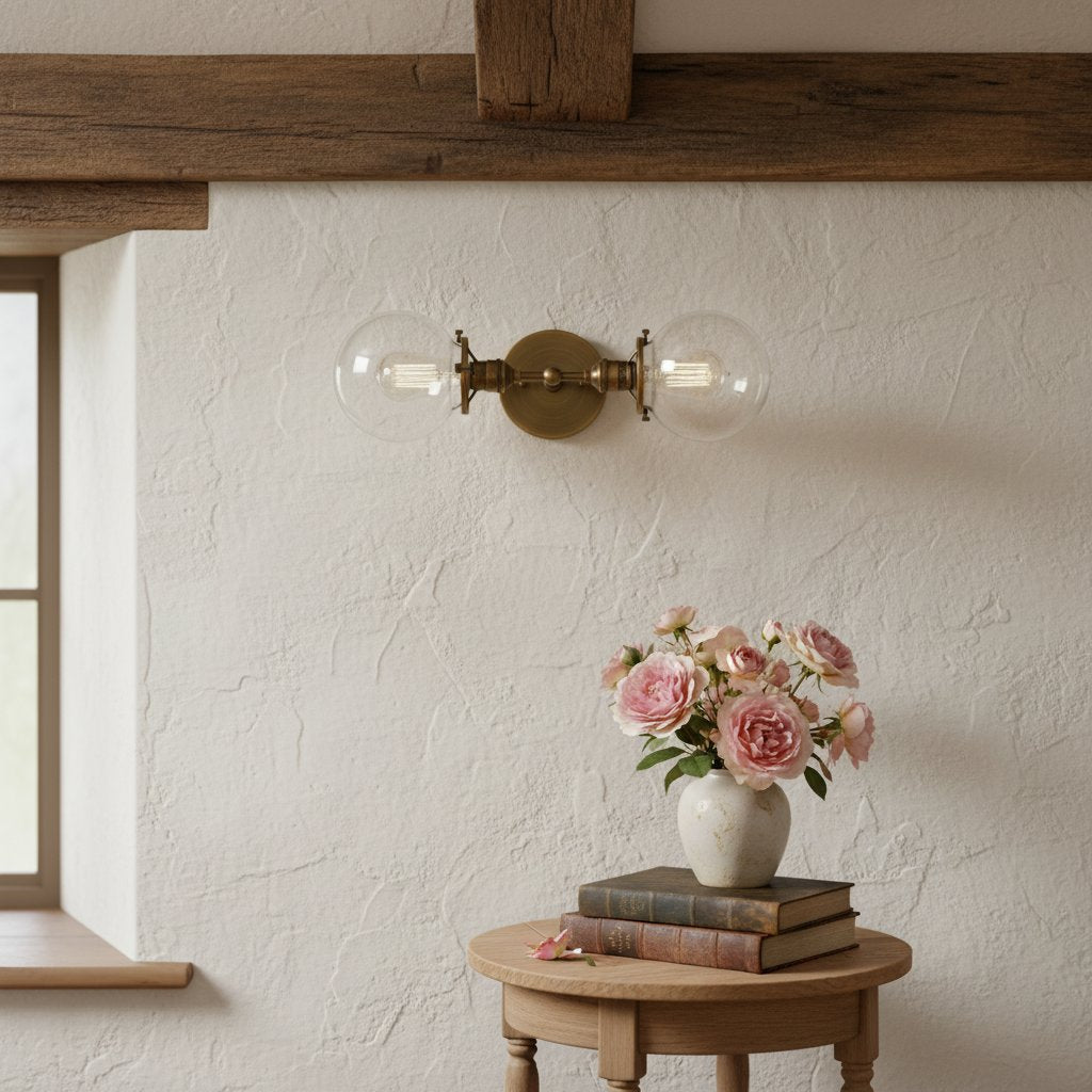 Lumio Globe Sleek Glass Globe Wall Lamp for Bathroom & Bedroom