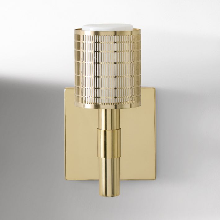 Galvia Modern Perforated Metal Sconce - Sleek Wall Light for Hallway & Bathroom