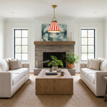 Afbeelding laden in galerijweergave, Festilo Glazen Hanglamp – Speels Gestreept Ontwerp Hanglamp in Decoratieve Stijl voor Keuken en Eetkamer