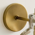 Load image into Gallery viewer, Glavira Recycled Glass Double Sconce - Indoor Brass Wall Lighting
