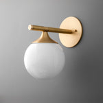 Load image into Gallery viewer, Glorica Glass Wall Sconce - Frosted Globe Light
