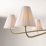 Load image into Gallery viewer, Fibura Metal Modern Linen Shade Linear Chandelier - Clean Lines
