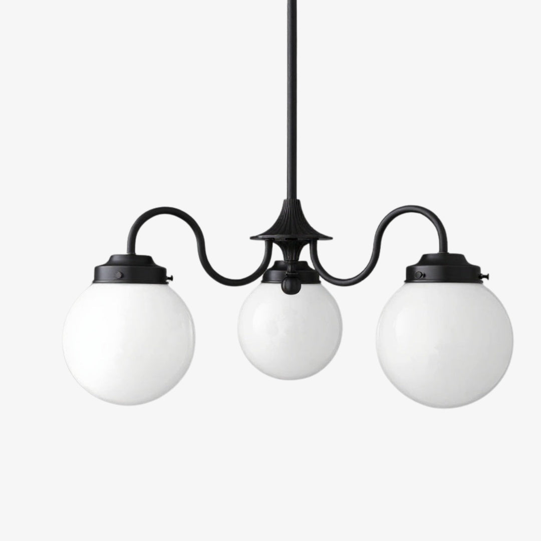 Glorica Glass Linear Modern Chandelier for Dining Room & Living Room