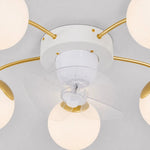 Carica l'immagine nella visualizzazione Galleria, White and gold ceiling fan light in a modern interior