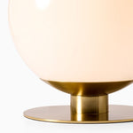 Load image into Gallery viewer, Rivolence Modern Table Lamp - Brass Finish White Glass Shade - Retro Style
