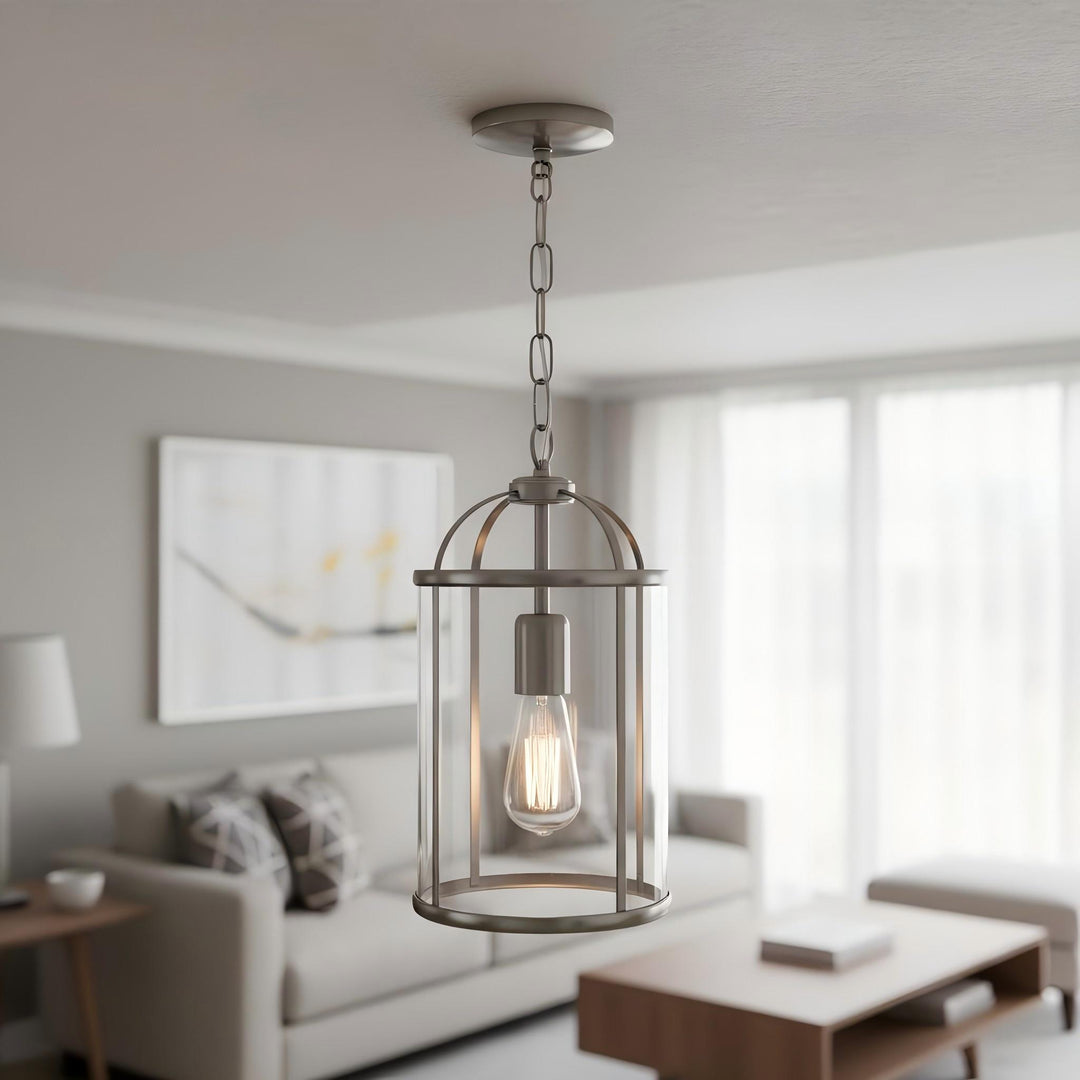 Suspension en verre Luxvana en forme de cloche - Luminaire style lanterne industrielle pour cuisine