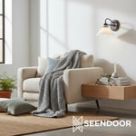 Load image into Gallery viewer, Aurenza Sconce – Farmhouse Wall Light with Metal Accents for Cozy Spaces
