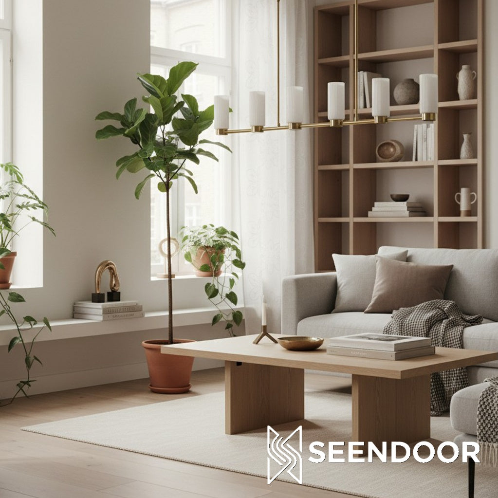 Rivora Ribbed Glass Design – Modern Chandelier for Dining Room