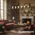 Load image into Gallery viewer, Rivora Ribbed Glass Design – Modern Chandelier for Dining Room
