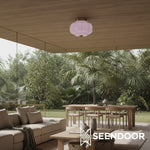 Load image into Gallery viewer, Vintage Eloise Milk Glass Flush Mount Ceiling Light - Vintage Charm Soft Glow
