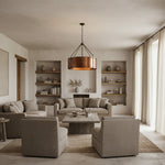 Afbeelding laden in galerijweergave, Oryven Moderne Rustieke Hanglamp - Trommelkap Hanglamp - Veelzijdige Industriële Stijl voor Thuis U07