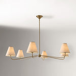 Load image into Gallery viewer, Fibura Metal Modern Linen Shade Linear Chandelier - Clean Lines
