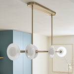 Load image into Gallery viewer, Elorina 6-Light Linear Chandelier - Modern Metal Light Fixture - Dining Room Lighting
