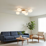 Cargar imagen en el visor de la galería, Lámpara de techo moderna Brimush con múltiples globos y luz suave difusa para entrada o sala de estar