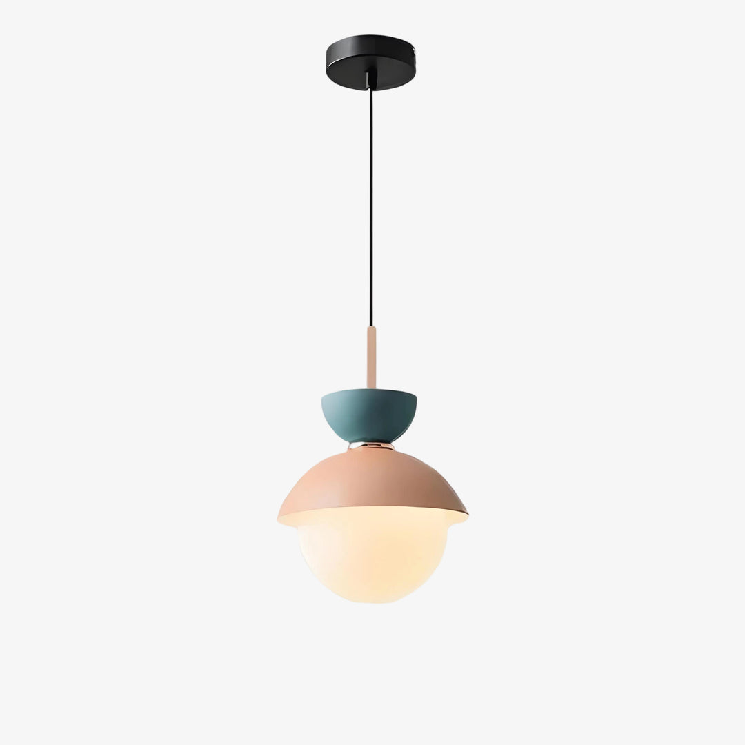 Frovela Noordse Macaroon Hanglamp met Bolvormig Ontwerp – Aluminium Verlichting voor Slaapkamer of Woonkamer