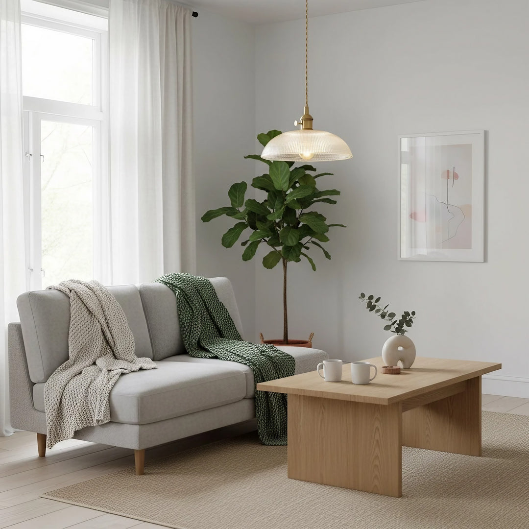 Lámpara Colgante en Espiral Acanalada Velaris - Lámpara de Techo con Silueta Abovedada para Interior Moderno