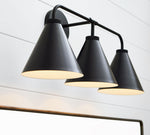 Load image into Gallery viewer, Korvi Iron Tapered Sconce Light - Wall Fixture in Black or Brass
