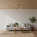 Afbeelding laden in galerijweergave, Foline 3-licht plafondlamp met zwaaiarmen - gepolijst nikkel semi-opbouw voor eetkamer of hal