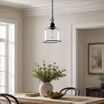 Cargar imagen en el visor de la Galería, Vintage Glass Metal Pendant Light