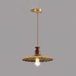 Load image into Gallery viewer, Brass Crest Pendant Light