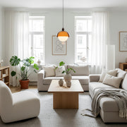 Afterglow Vintage Lampa Wisząca - Ręcznie Wykonany Klosz ze Szkła Retro z Regulowanym Kablem do Jadalni