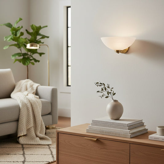 Aplique Lunetal Uplighter Perfil Retro Art Deco – Lámpara de Pared Decorativa para Entrada o Estudio