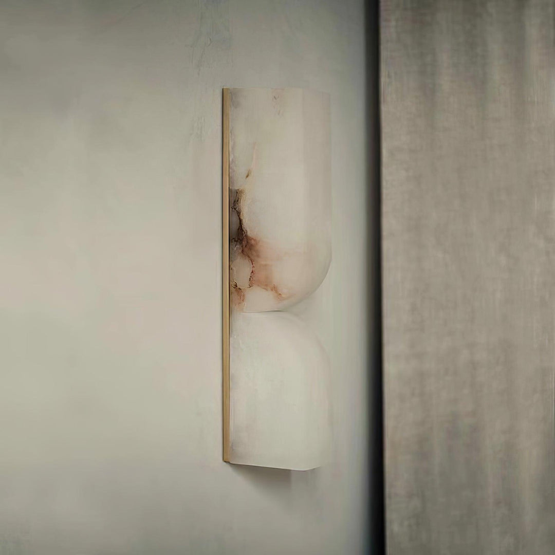 Rechteckige Alabaster-Wandleuchte