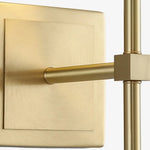 Afbeelding laden in galerijweergave, Close-up of the brushed brass square backplate
