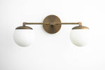 Load image into Gallery viewer, Glorica Glass Vanity Light - Art Deco Brass Wall Globe Fixture Modern
