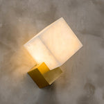 Bild in die Galerieansicht laden, Block Alabaster Wandkerze