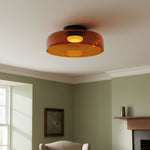 Afbeelding laden in galerijweergave, Celestial Moderne Glazen Plafondlamp – Scandinavisch Ontwerp Glazen Schijfarmatuur voor Slaapkamer en Eetkamer