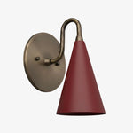 Load image into Gallery viewer, Curva Metal Cone Shade Sconce – Vintage Brass Wall Light for Entryway or Stairwell