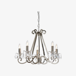 Bild in der Galerieansicht laden, Talonis Kristall-Kronleuchter - Traditioneller Kerzenstil aus Messing und Nickel für Wohnzimmer und Esszimmer