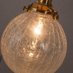 Charger l'image dans la visionneuse de la galerie, Crackled Glass Globe Brass Pendant Light