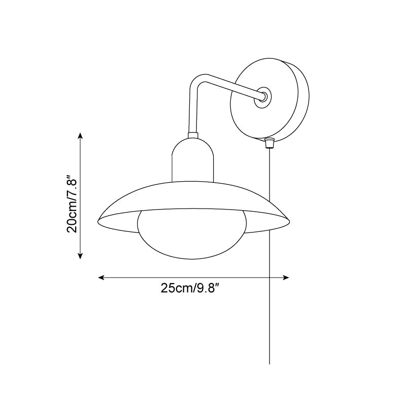 Lampa ścienna z wtyczką Carolia
